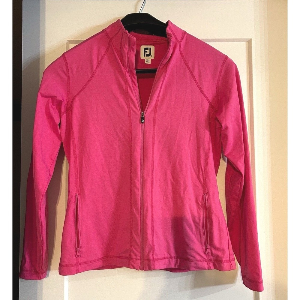 Footjoy Stretch Golf Performance Pink Jacket Athleisure Womens Medium Activewear